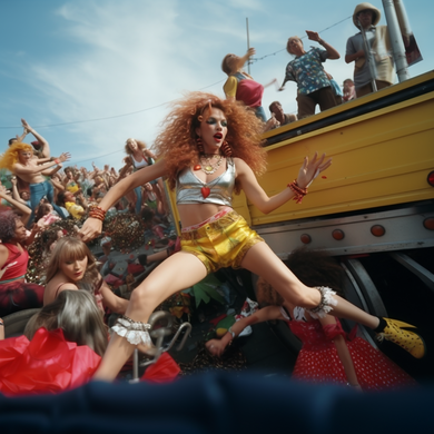 Loveinberlin crazy dancers dancing in sexy outfits on a truck o f4ae96ad 038b 4dbd b8d1 8d2e29cb7e32